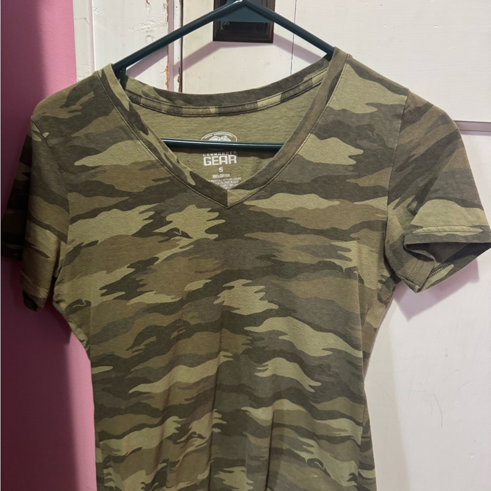 Camo V-Neck T-Shirt